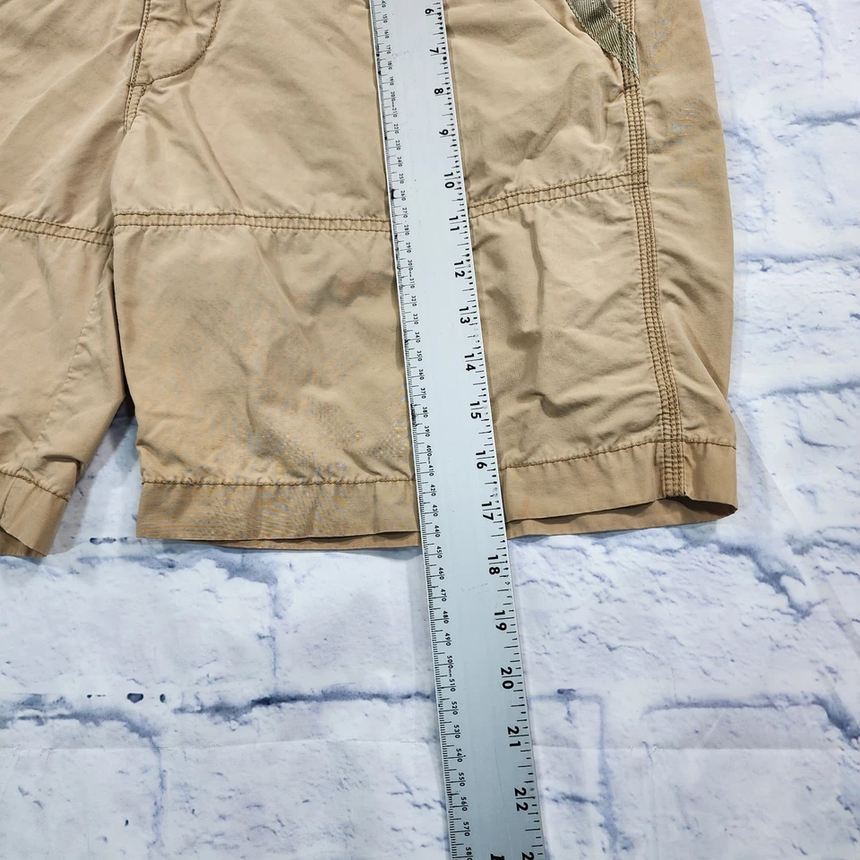 RLX Ralph Lauren MENS L Nylon Cargo Shorts Khaki Hybrid Utility Hiking Fishing - Image 2 of 4