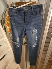 High Rise Wax Jeans Size 13 Medium Dark Wash