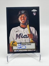 2021 Topps Chrome Platinum Anniversary Lewin Diaz Black Auto Refractor /10 PA-LD