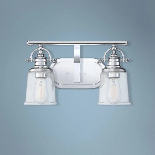 Quoizel Grant 16"W Polished Chrome 2-Light Wall Sconce - Picture 1 of 3