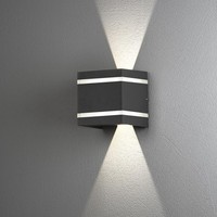 Led AußEn-Wandleuchte Cremona, Mit 2 Effektstreifen + Lichtstrahl, 3W 3000K 360L