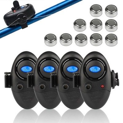 Upgraded Fishing Bite Alarm 10 Bonus Batteries Adjustable Volume Electronic