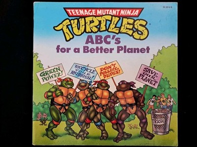 1991 RANDOM HOUSE TEENAGE MUTANT NINJA TURTLES ABC'S FOR A BETTER PLANET BOOK