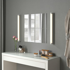 4 Square Glass IKEA “LOTS” Wall Mirrors 30cm x 30cm adhesive strips Brand New