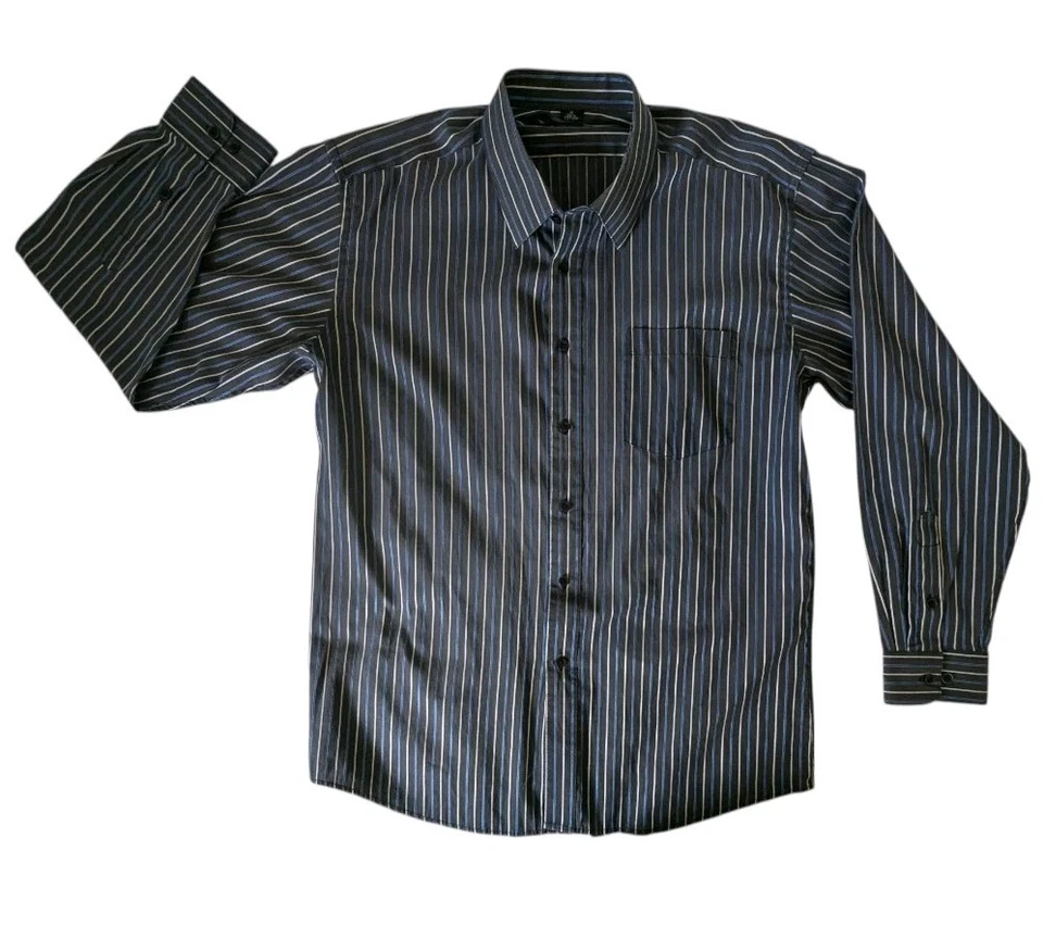 Camisa de vestir Paul Smith London para hombre a rayas carbón manga larga talla 17 Foto 3 de 4