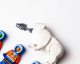 LEGO Arctic Minifigure Lot - Polar Bear Husky Dogs - Base Camp - 60036 (brr