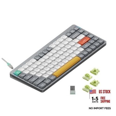 Air75 V2 Portable 75% Mechanical Keyboard,Wireless Gateron Aloe Switch Grey