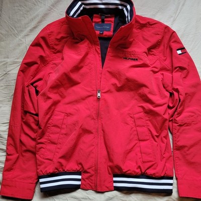 Tommy Hilfiger Men's Regatta Lightweight Water-Resistant Jacket Hide-Away Hood
