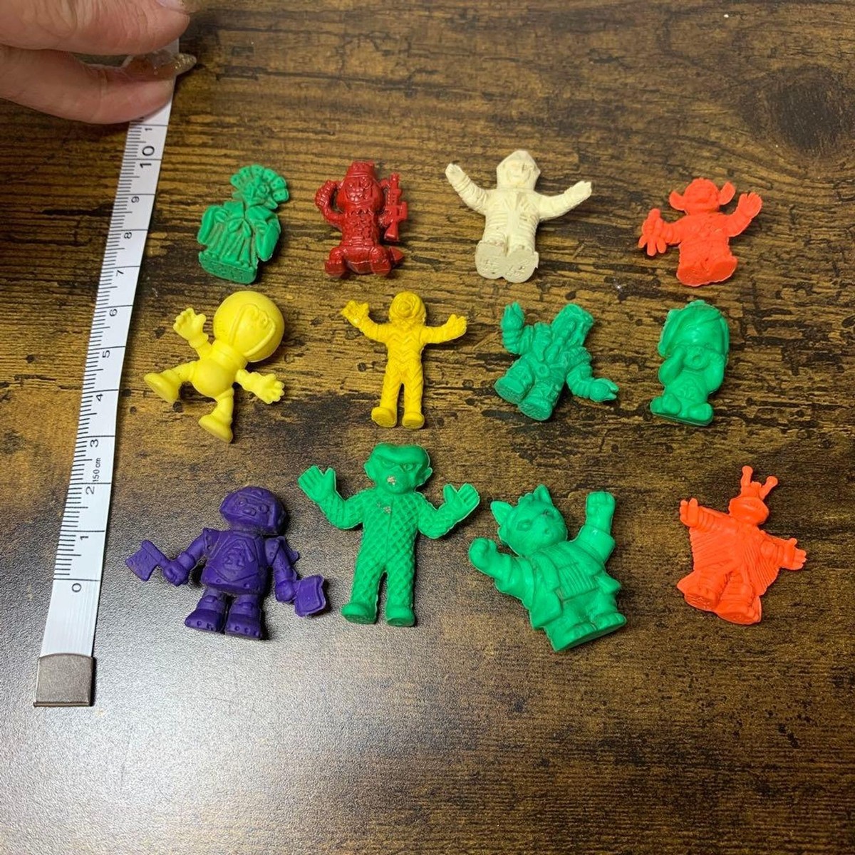 Vintage Monster Keshi Eraser Figures Set 11 pcs Retro Japan 80s