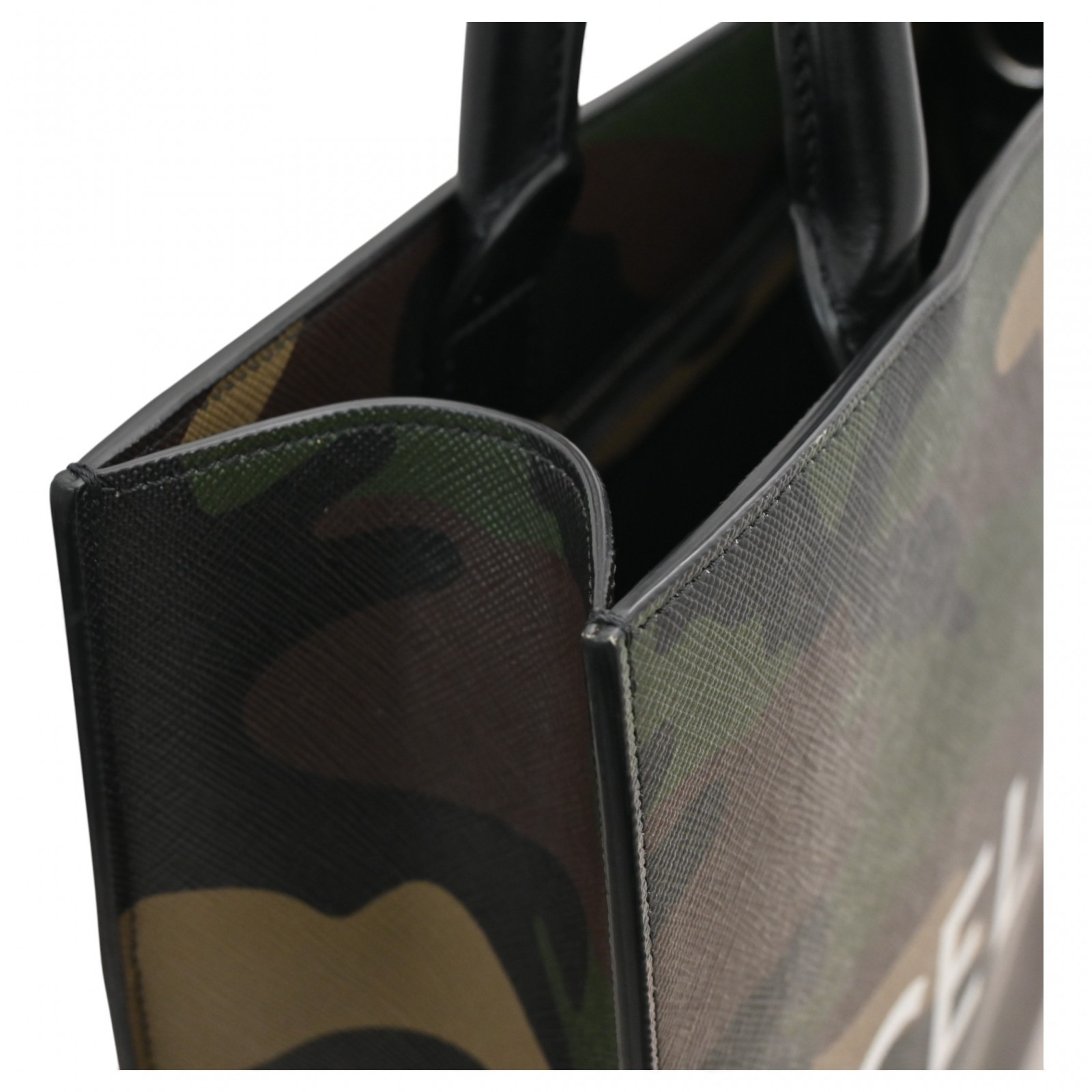 Auth Celine Medium Vertical Cabas Camouflage Hand… - image 7