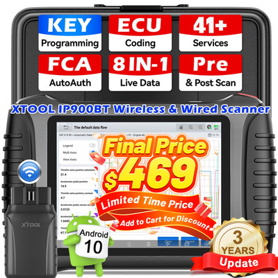 2026 XTOOL IP900BT Car Diagnostic Tool Bidirectional OBD2 Scanner 41+ Services