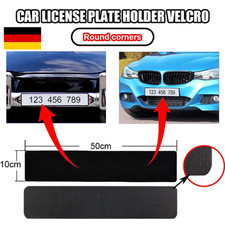 2x Kennzeichenhalter Klett Rahmenlos Auto Nummernschildhalter KFZ Kennzeichen