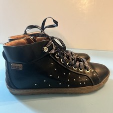 Pikolinos Mujer Cuero Tachonado Con Cordones y Cremallera Tobillo Zapato/Zapatilla Talla EU