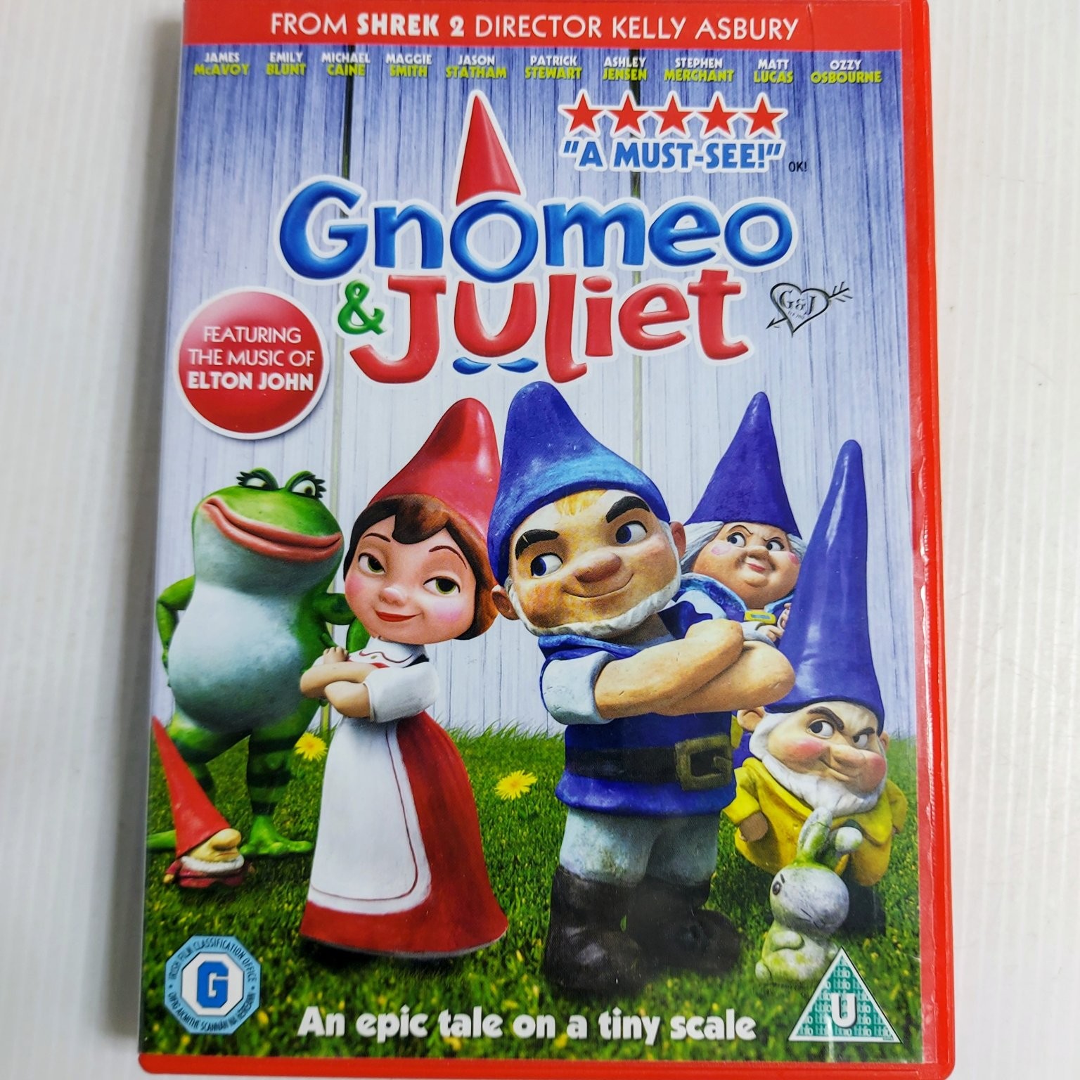 Gnomeo & Juliet DVD Film James McAvoy Emily Blunt Elton John Music