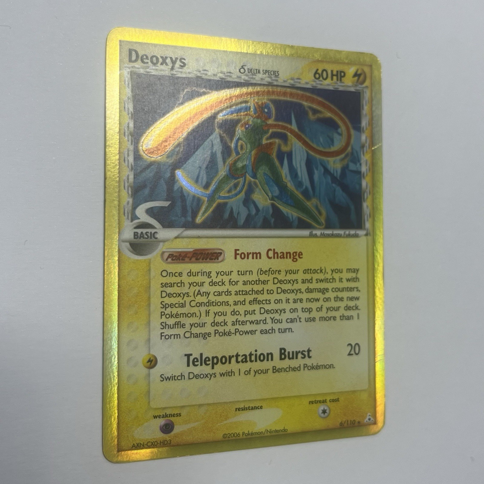 Deoxys (Delta Species - Speed Forme) #6/110 holographic Pokémon card Error