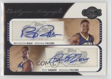 2008-09 Topps Co-Signers Dual 24/240 Brandon Rush Roy Hibbert #CS-RH Auto s7f