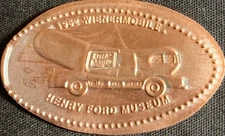 OSCAR MEYER WEINERMOBILE - HENRY FORD MUSEUM DEARBORN MICHIGAN ZINC PENNY