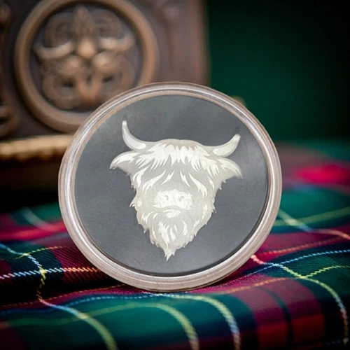 Highland Cow Shaped Fractional  .999 Fine Silver
