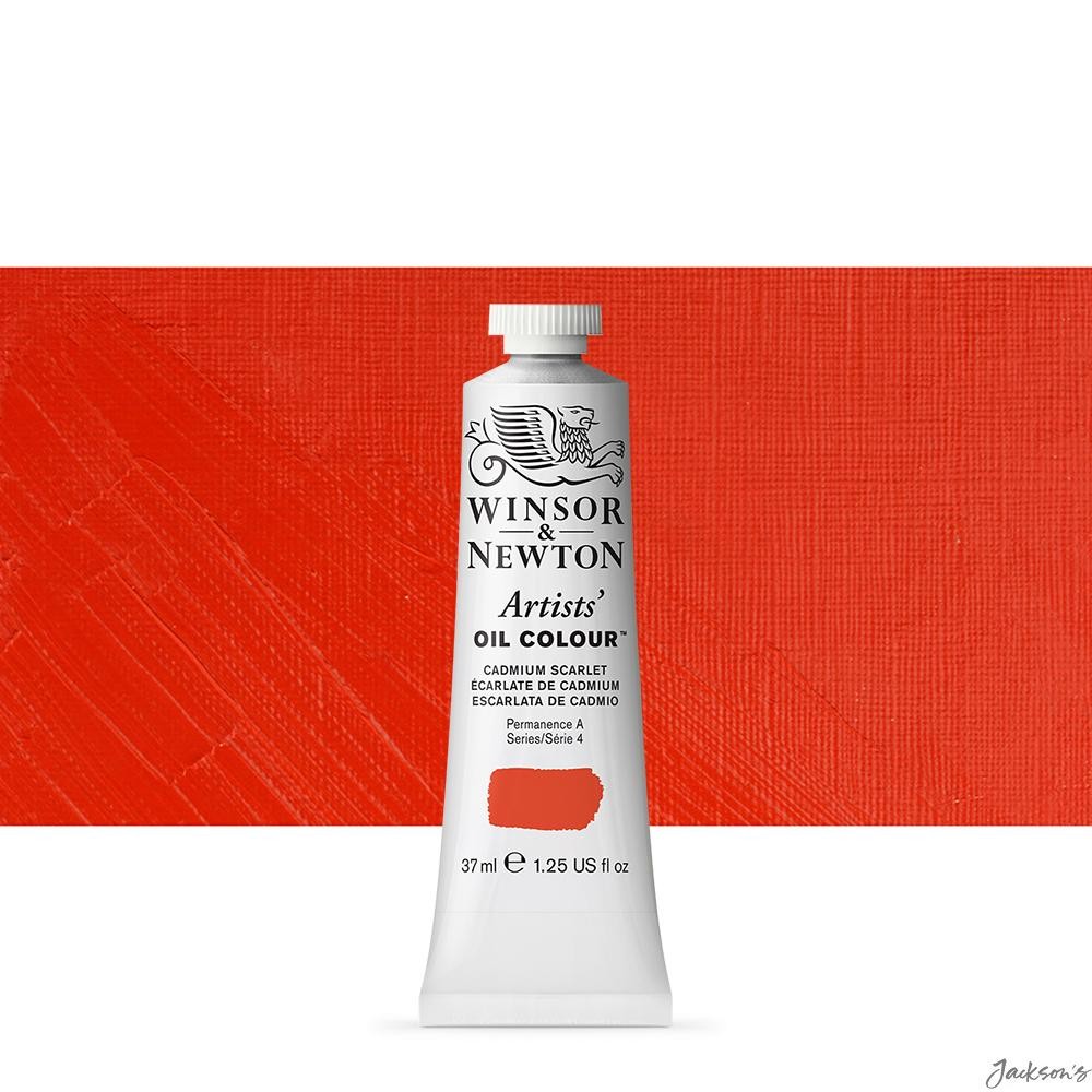 Winsor & Newton Artists' Oil Paint Cadmium Scarlet PR108 37ml For Painting