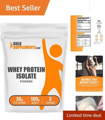 30g Serving Unflavored Whey Protein Isolate Powder - Gluten Free Supplement