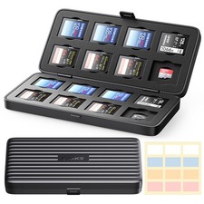 32 Slots Memory Card Case, Waterproof Anti-Shock Portable SD/TF Cards Holde...
