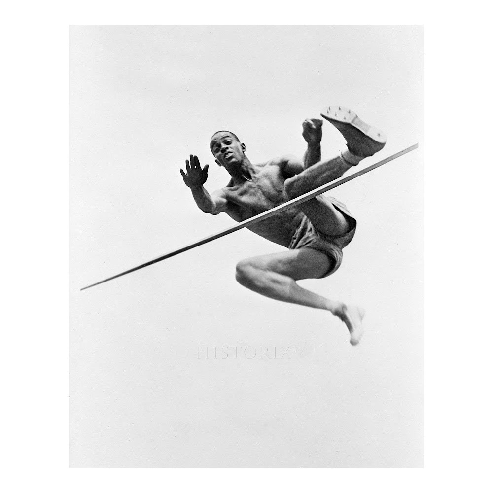 1936 Cornelius Johnson High Jump Print Berlin Games Gold Medal Champion Athlete