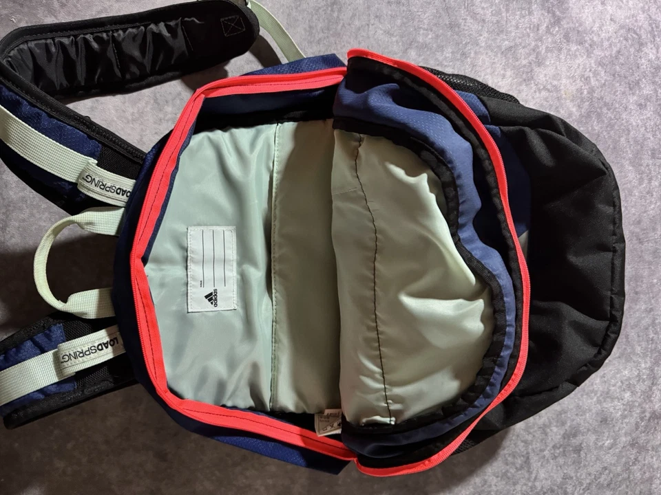 Adidas Back Back for Laptop Blue and Neon Pink Zippers. Great Condition Large - Image 3 of 4