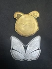 (2) Trader Bea 5G .999 Silver Art Bars! 10 Grams! Golden bee & Butterfly Wings