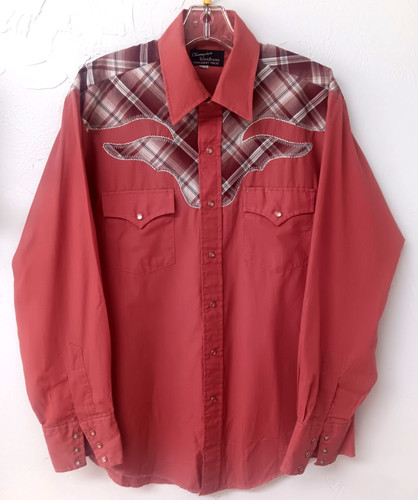 Vintage Champion Westerns Man's Snap Front Western Shirt Large