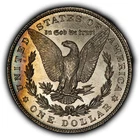 1880-S $1 Morgan Silver Dollar - Rainbow Rim Toning - Glassy BU - SKU-D7610
