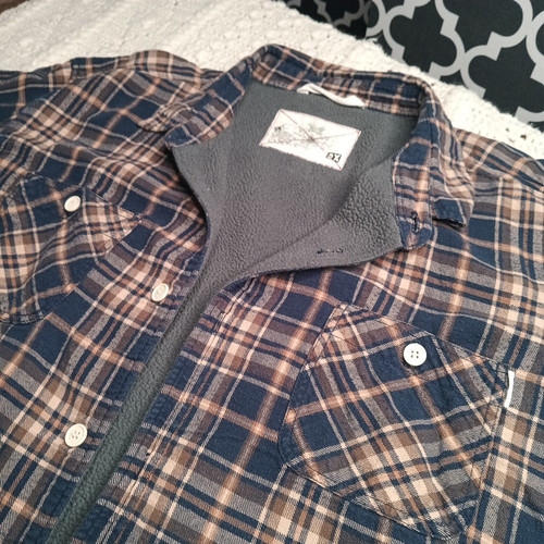 Huntington Surf Plaid Button Down Shirt Mens 2XL Lined Flannel Thick Shacket - Picture 1 of 12