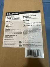 Brand New Cyber Power 6-outlet Surge Protector 1800J 6  Cord