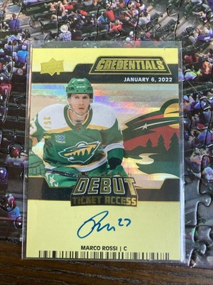 2022-23 Upper Deck Credentials - Debut Ticket Access Autographs Marco Rossi...