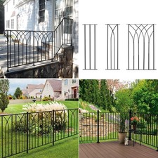 Black Decking Balustrade Spindles Fencing Panels Railing Outdoor Garden Fence