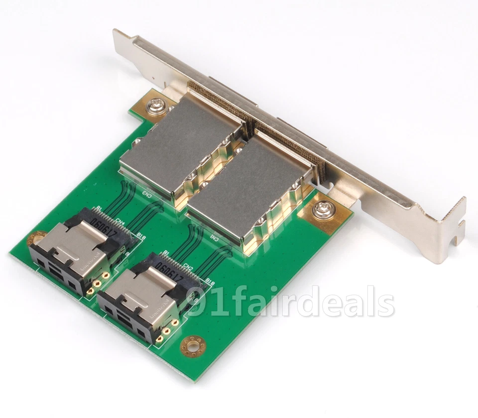 2Ports Mini SAS SFF-8088 To 36Pin SFF-8087 PCBA Female Adapter PCI Bracket Great - Image 4 of 4