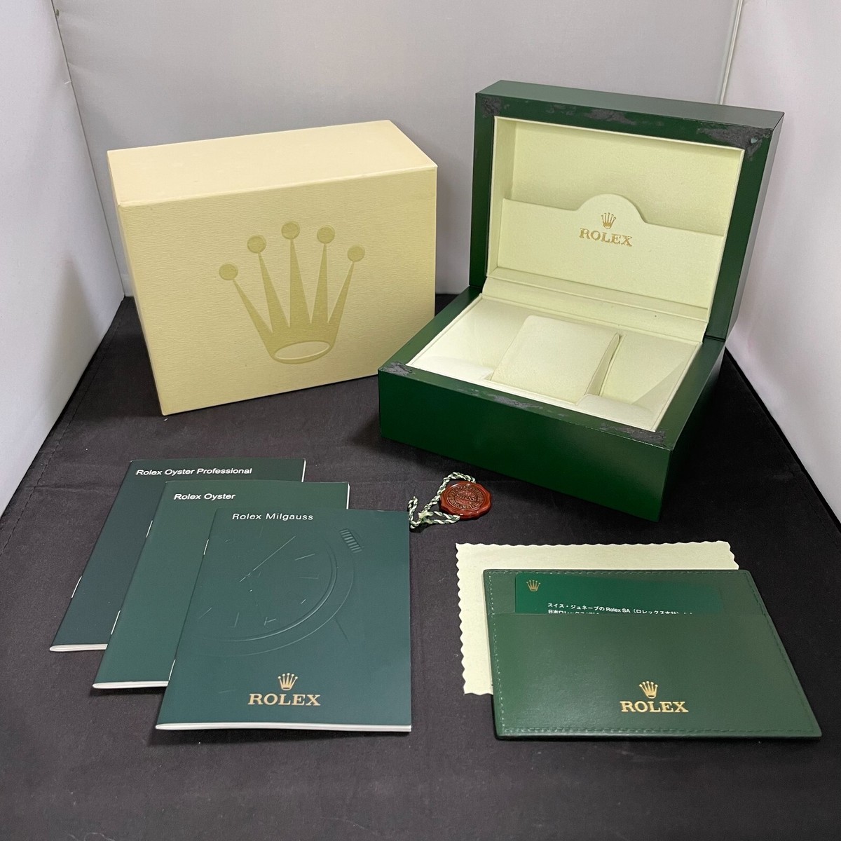 ROLEX Watch Box Case 39137.01 Booklet of Milgauss Tag 100