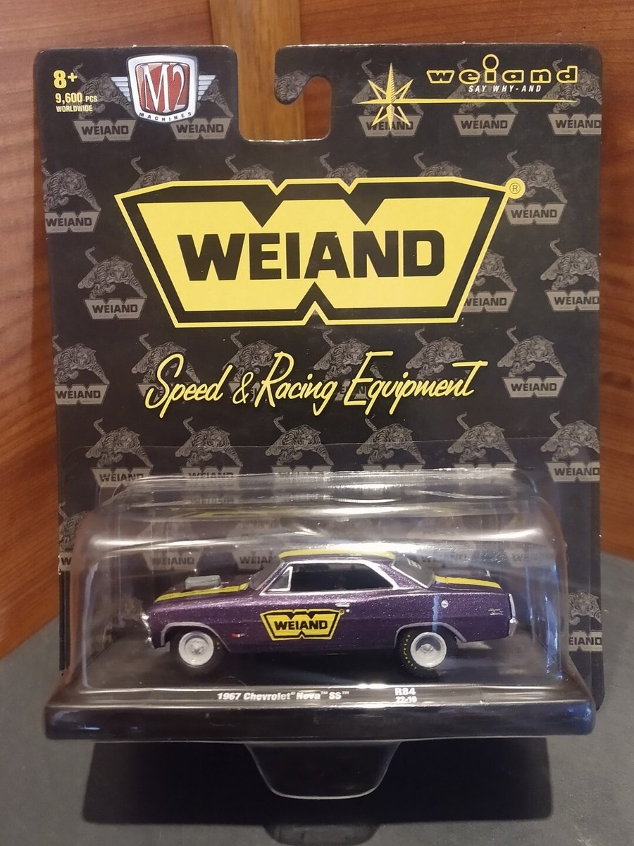 Voiture Miniature M2 Machines Weiand - Chevrolet Nova SS 1967, échelle 1:64, Couleur Violette, Neuve Sous Boîte