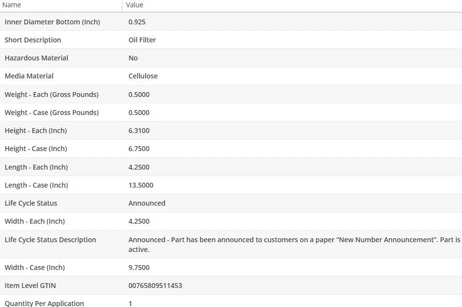 Filtro de aceite de motor OEM WIX para MERCEDES-BENZ SLK230 1998-2004 L4-2,3 L Foto 4 de 4