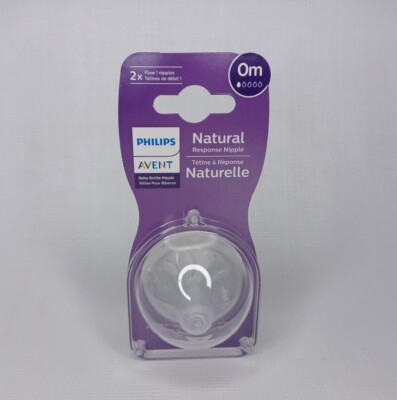 Philips Avent Natural Flow 1 Nipple 2 Pack Baby Nipples New