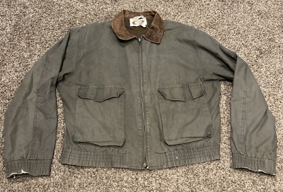 Overland Sheepskin Co Men’s 44 Canvas Jacket Full Zip