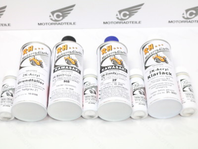 Motorcycle color 2F candy tone yellow-olive green+clear coat Kawasaki Z1 Z1A 900