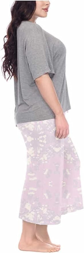 Pigiama Donna Honeydew 3 Pezzi In Jersey Morbido - Tie-Dye Zion Viola - Nuovo Con Etichette