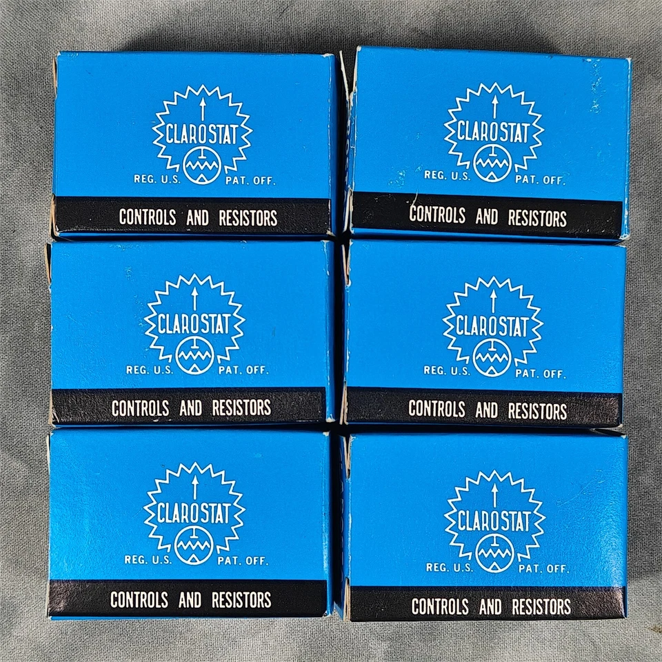 Rare Vtg Clarostat A47 1K S Potentiometer Lot (6) NOS USA-Made 🎛️ Original Box - Image 3 of 4