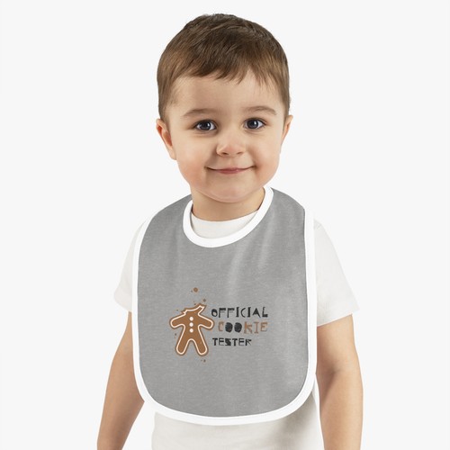 Official Cookie Tester Baby Contrast Trim Jersey Bib - Picture 5 of 7