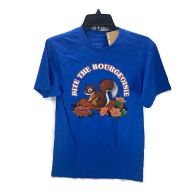 Attic Salt Bite the Bourgeoisie T-Shirt Unisex X-Large Blue Short