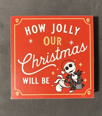 New Nightmare Before Christmas Wooden Plaque Jolly Christmas 6x6'' Jack Zero Sign