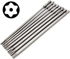 8pcs 6 Inch 150mm Length 1/4 Inch Hex Shank Torx Head Screw Driver Bit Set Se...