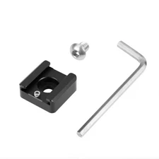 Durable Cold Shoe Mount Adapter Base 1/4" Screw for DSLR Camera Cage Flash Light