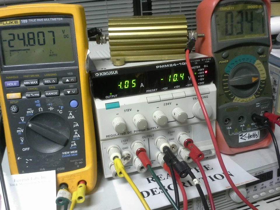 Four Output DC Lab Power Supply +/-12,+/-24V 1A/1.5A Kikusui PMM-24 MadeIn Japan - Image 2 of 4