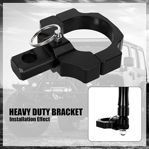 Pair 1.75"-2" LED Whip Light Mount Bracket Holder For Polaris RZR UTV UTV - Picture 7 of 9